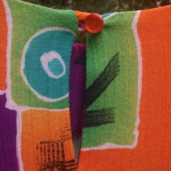 Vintage colorful blouse size small - Picture 4 of 5